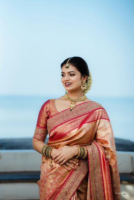 A bride in a saree